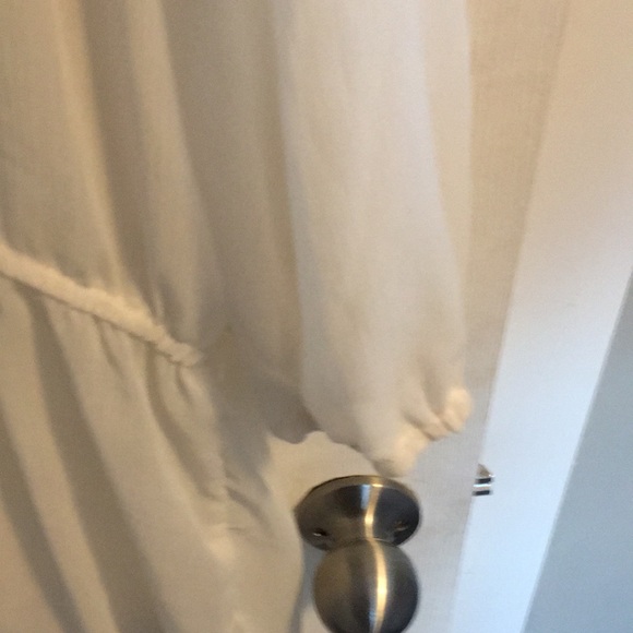 Chiffon blouse with peplum, lace inserts, mandarin collar xl - Picture 4 of 4